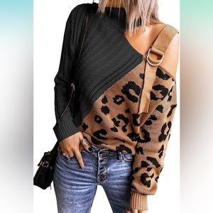 COLD SHOULDER SWEATER